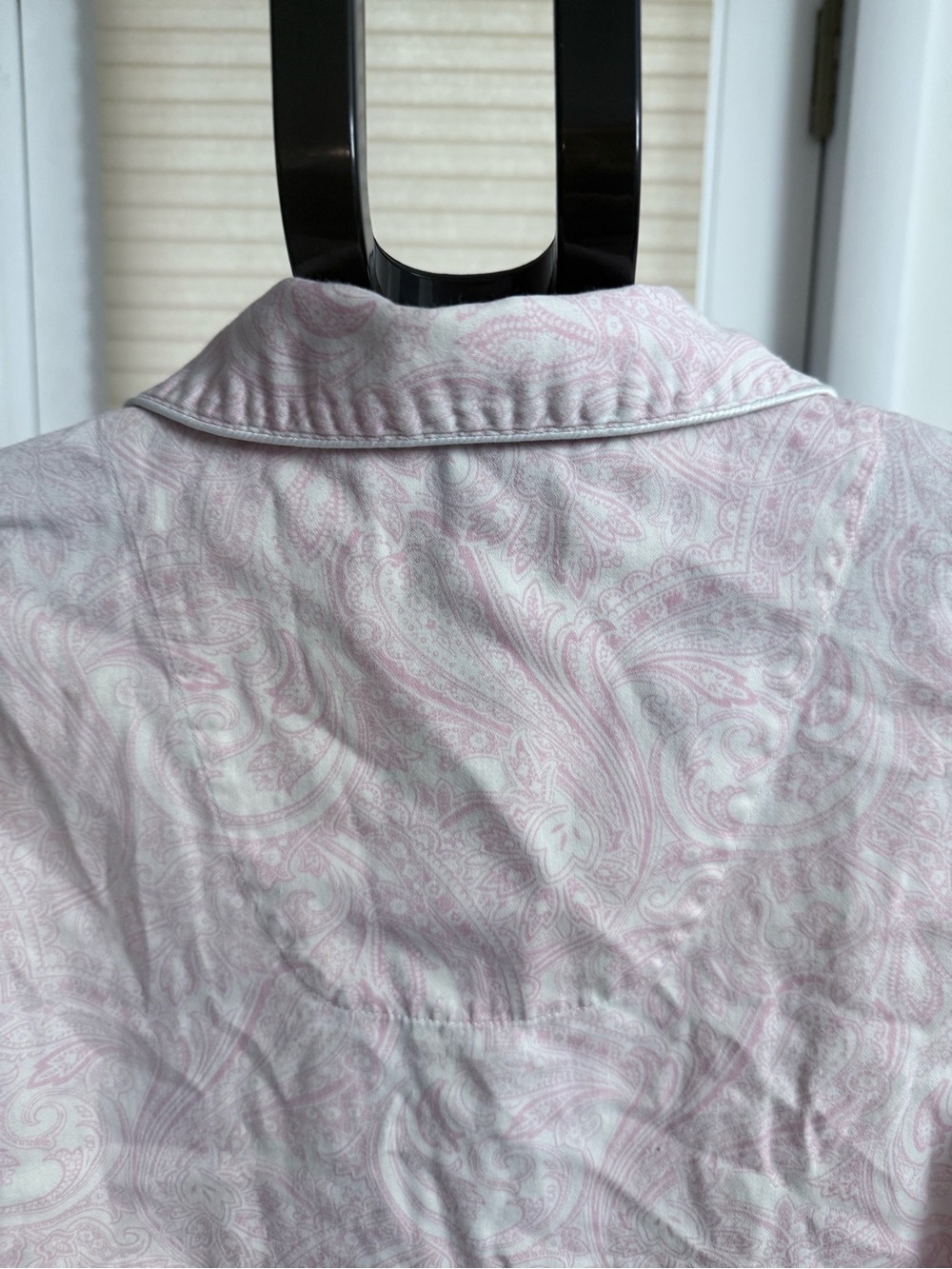 Lauren Ralph Lauren Light Pink Paisley Button-Down sleep shirt lounge wear M - Picture 10 of 12